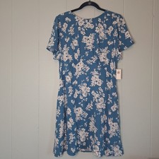 NWT Old Navy Floral Mini Crepe Dress size Large short sleeve