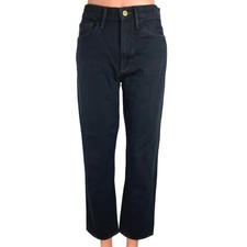 Frame Women's Le Piper Black High Rise Straight Leg Stretch Denim Jeans Size 26