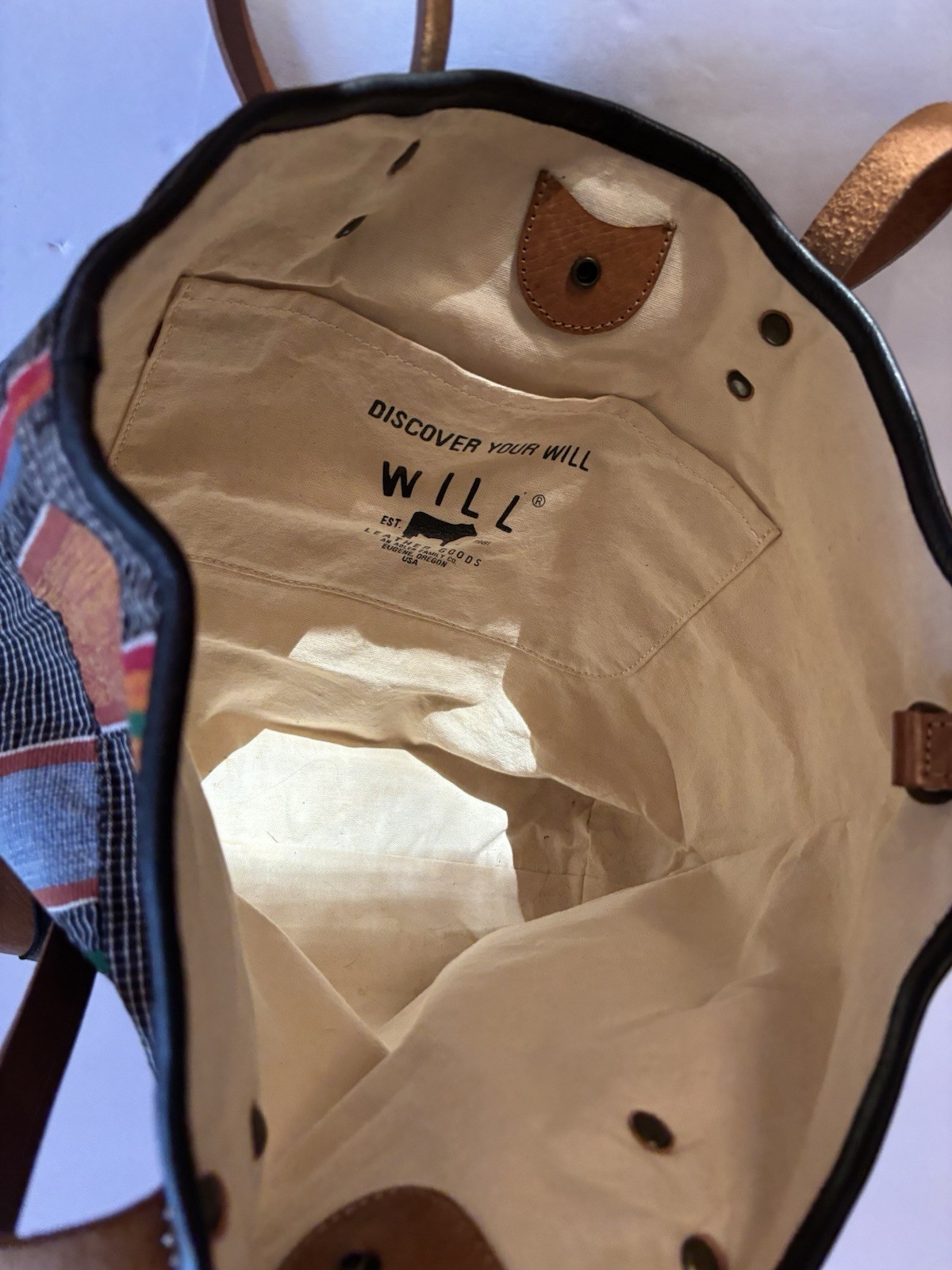 WILL Leather Goods Textile Patchwork Tote Shoulde… - image 3