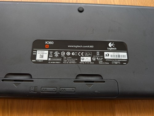 Logi Logitech K360 Wireless Keyboard Unifying Y-R0017 820-003491 QWERTZ Swiss CH - Photo 2/3