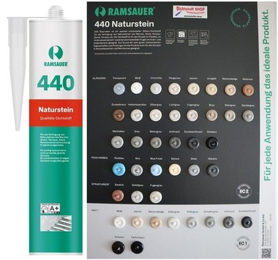 Ramsauer 440 Natursteinsilikon Granit Marmor Pool Dichtstoff 310ml Kartusche