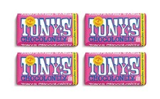 Tony's Chocolonely White Chocolate Raspberry Popping Candy 4 Pack 6.35Oz