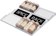 LEVANI Spice Drawer Organizer – 3 Large Tiers, Anti-Slip Grips, Narrow to Stan