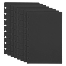 4 Pair Discbound Notebook Cover, Junior Size Planner Cover, Black