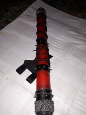 archery hip quiver. red leather gothic style. bespoke