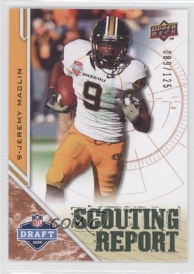 2009 Draft Edition Scouting Report Bronze /125 Jeremy Maclin #217 Rookie RC 0k0