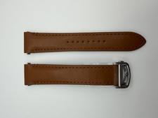 Cartier 21x18 Honey Brown Leather Watch Strap Deployment Clasp SANTOS LARGE NEW