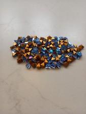 Preciosa Light Sapphire Aurora Borealis 6mm Square. Foiled. Unused. 50pc