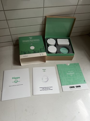 Hippo Notion Smart Home Monitoring System Kit (2 Sensor + 1 Bridge) New In Box