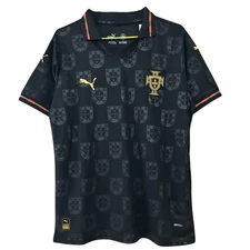 Portugal 2025 Pantera Negra Ronaldo, Eusebio, and Bruno Inspired Special Jersey