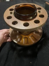 Vintage Wood Tobacco Pipe Stand Holder Rack Holds 10 with Glass Humidor Jar