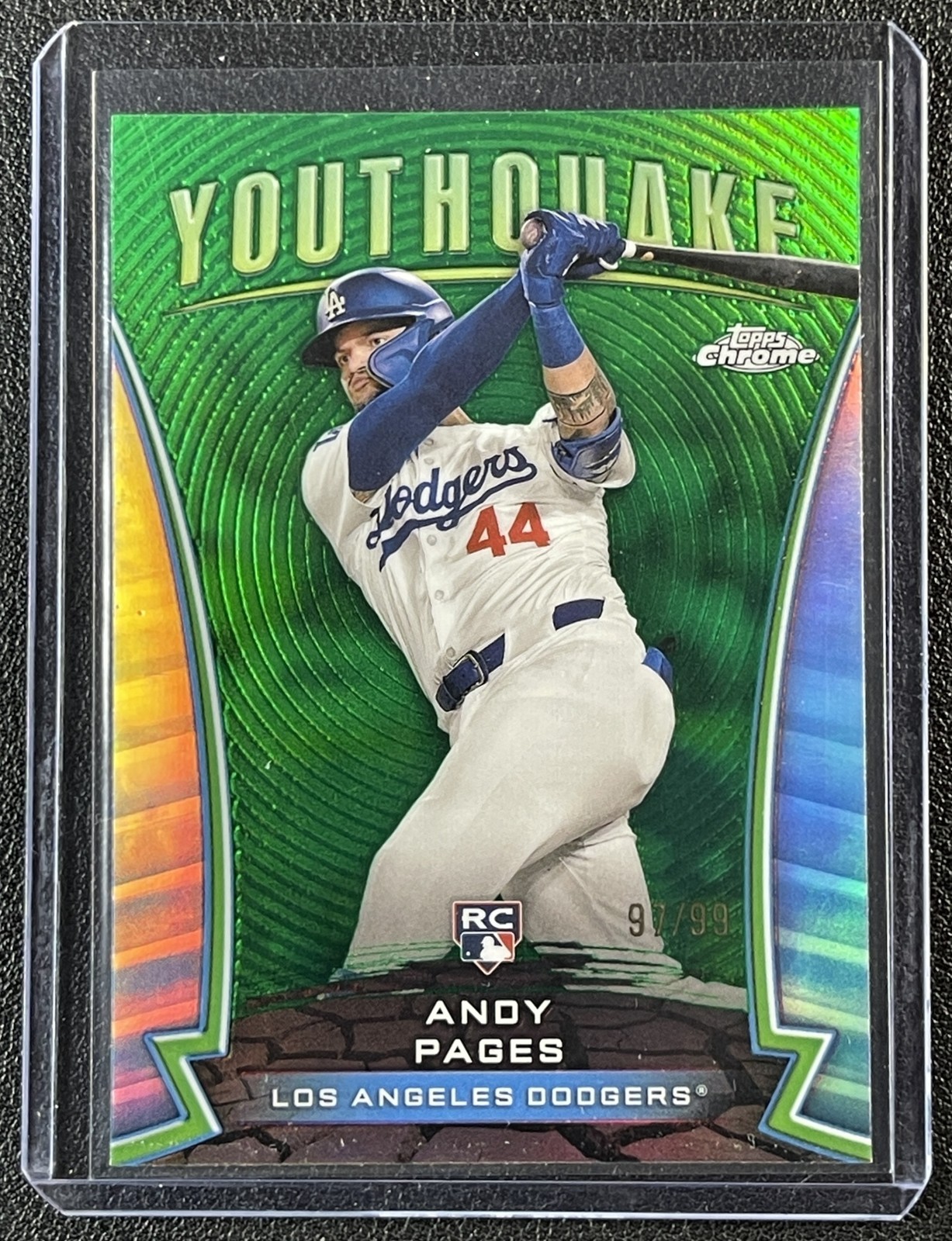 ANDY PAGES 2024 TOPPS CHROME UPDATE #YQ-68 ROOKIE YOUTHQUAKE GREEN REFRACTOR /99
