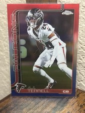 2025 Topps Chrome Football #19 A.J. Terrell Red White Blue Refractor Falcons 🔥