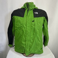 The North Face Jacket Boys Sz Large 14/16 Green HyVent Hooded Rain Windbreaker