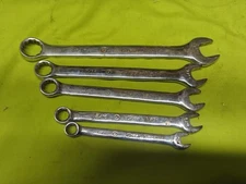 5 PC Great Neck 12 Pt Combination Wrench Lot 1/4, 5/16, 3/8, 7/16, 9/16