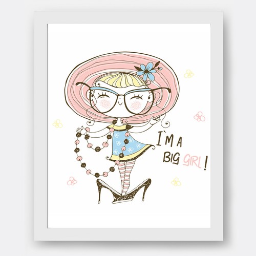 Fashion girl prints, Little fashionista girls room wall prints, girls room decor - Picture 6 of 10