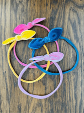 NEW Girls Toddler One Size Velvety Bow Headbands BUY 2 GET 1 FREE