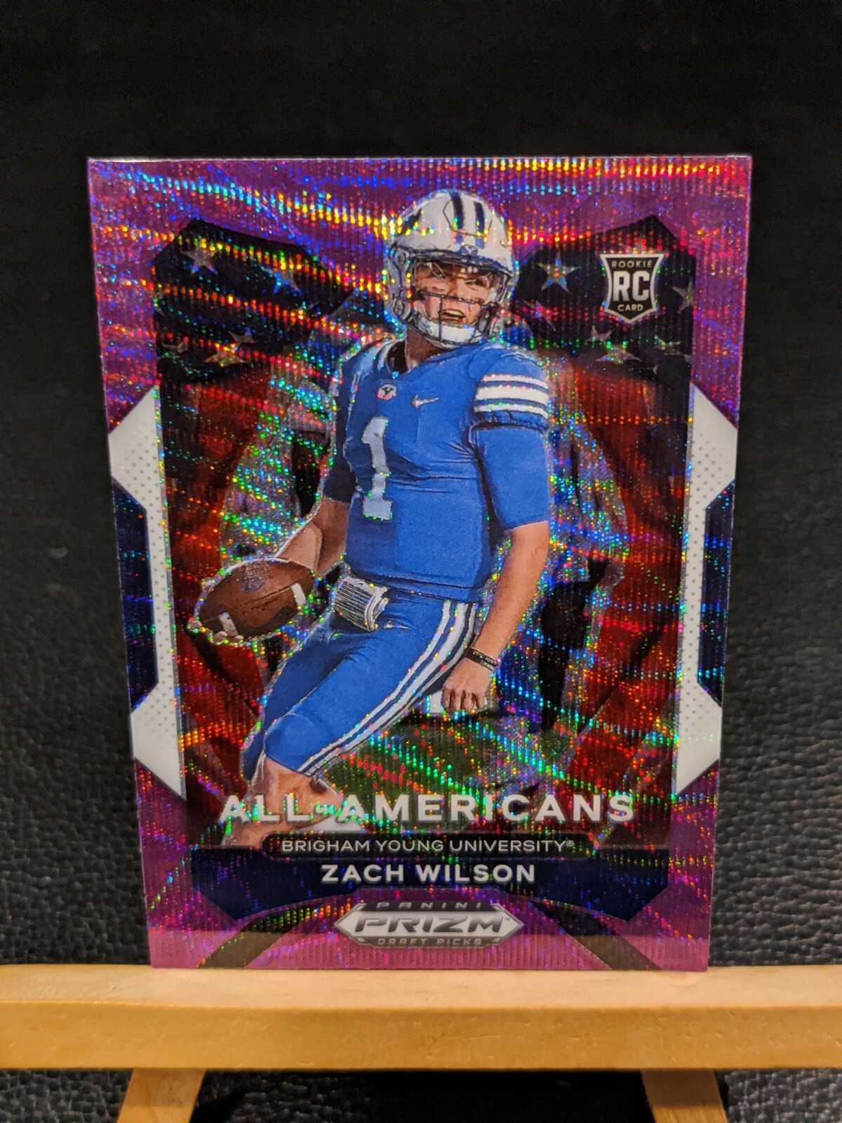 💥 Zach Wilson ROOKIE 2021 Prizm Draft All-Americans Purple Wave Prizm #182