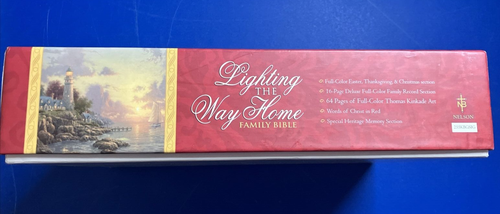 HOLY BIBLE - NKJ VERSION. Thomas Kinkade/Lighting The Way Home. Leather OPEN BOX - Picture 6 of 18