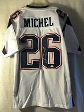 Sony Michel Signed Autographed New England Patriots Football XL Jersey JSA