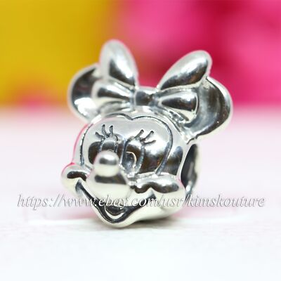 Authentic Pandora Sterling Silver Minnie Portrait Charm 791587 | eBay