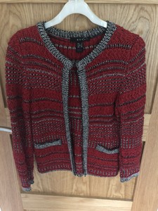 mango red cardigan