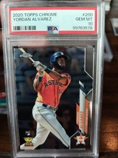 2020 Topps Chrome Yordan Alvarez PSA 10 💎 Mint Houston Astros 🔥⚾🎁