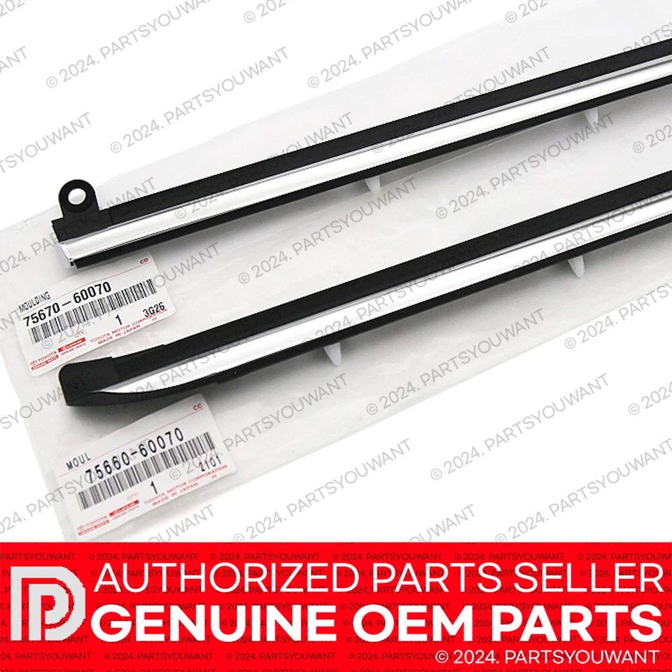 GENUINE Lexus 03-09 GX470 Land Cruiser Prado Rear Quater Glass Belt Moulding SET - Imagem 2 de 4
