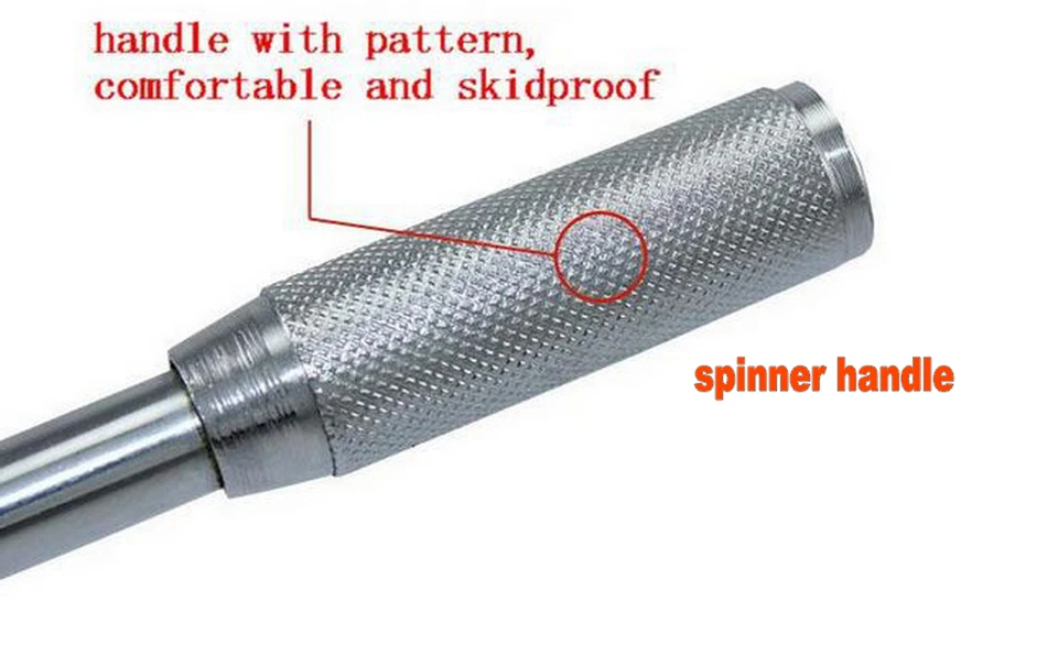 1/2" x 15" Socket Speed Handle Grip Ratchet Speeder Wrench Swivel Drive Spinner - Image 3 of 4