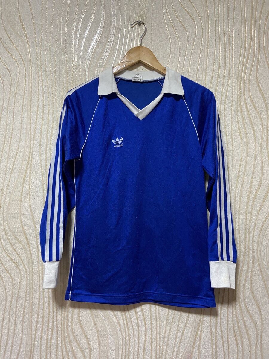 ADIDAS 1980s 80s FOOTBALL SHIRT SOCCER JERSEY ADIDAS LONG ADIDAS 1980s 80s FOOTBALL SHIRT SOCCER JERSEY ADIDAS LONG