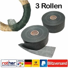 3x Kranzwickelband R&ouml;merwickelband Vlies f&uuml;r Strohkr&auml;nze gr&uuml;n, 6cm breit, 75mtr.