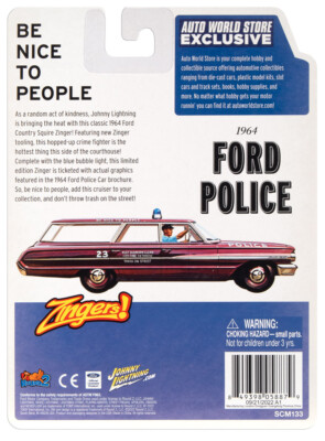 Johnny Lightning SF Zingers 1964 Ford Country Squire – Modellino Diecast Scala 1:64, Esclusiva AW