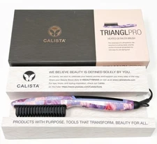 Calista TRIANGLPRO TRIANGL Pro Heated Hair Detailer Brush Purple Orchid Floral