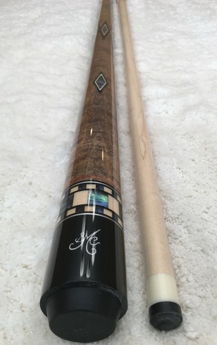 Meucci BMC Mini Diamond Pool Cue w/ Pro Shaft, FREE HARD CASE (Natural Shell) - Picture 9 of 12