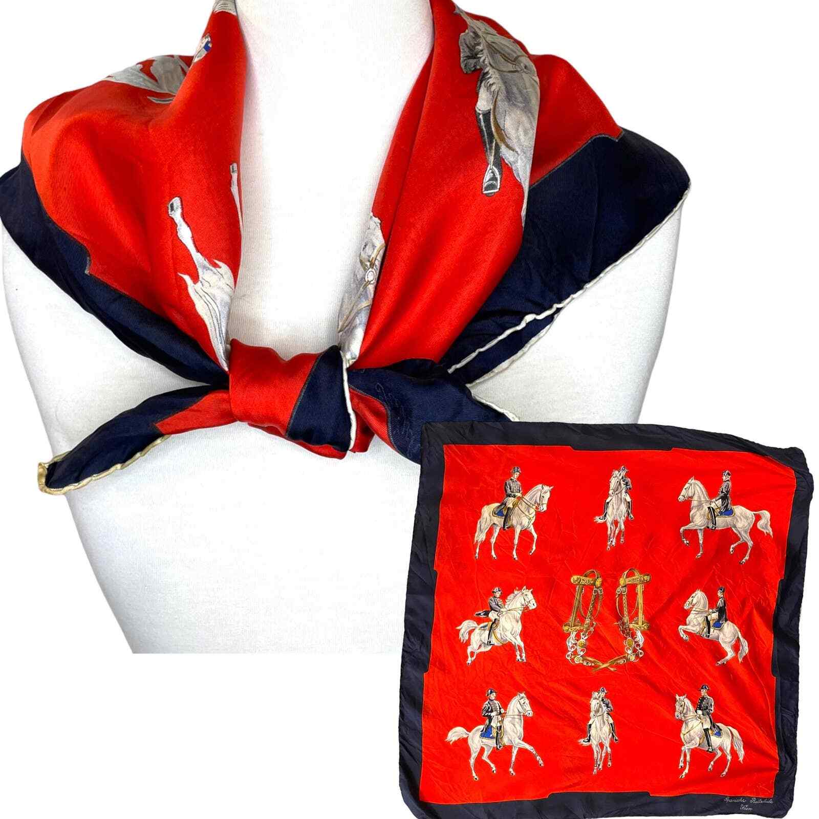 Austrian Equestrian Square Scarf 30"x30" Spanish Ridi… Gem