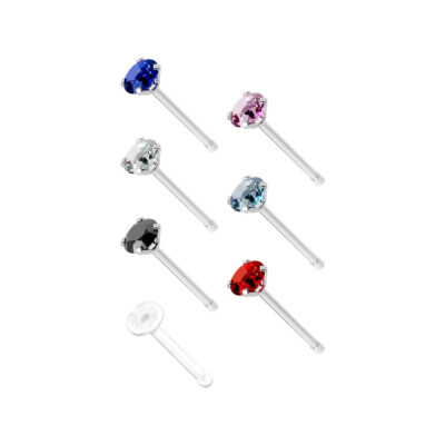 316 Chirurgenstahl 20G Knorpel Langhantel Piercing Mit CZ - Körperpiercing Aus Titan, 316