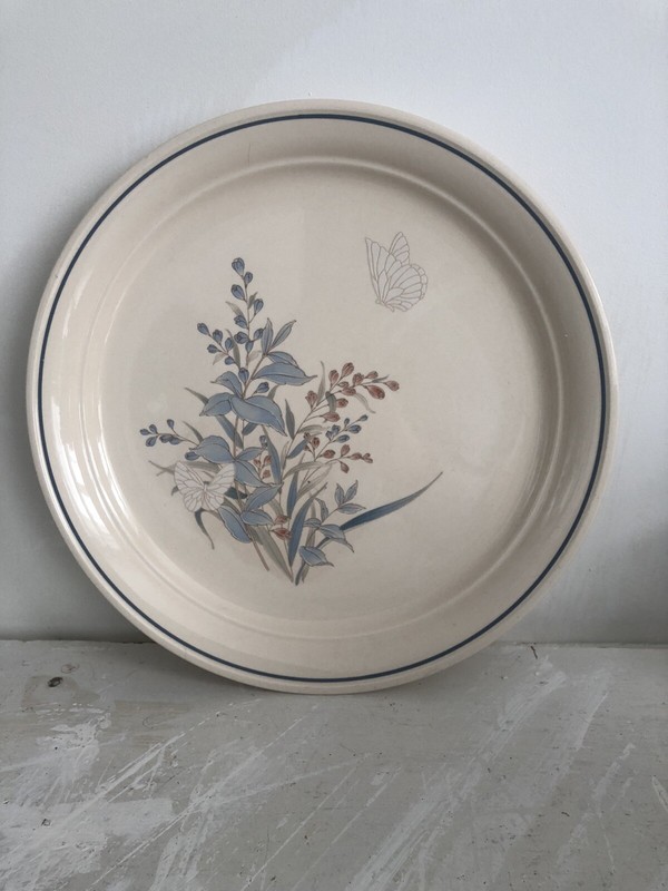 Noritake Keltcraft KILKEE 9109 Round Meat Platter 12.5"  Blue Butterfly