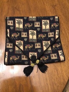 TROPICAL PALM TREES CAMELS Table Runner~72"x 13"~Green Tan ...