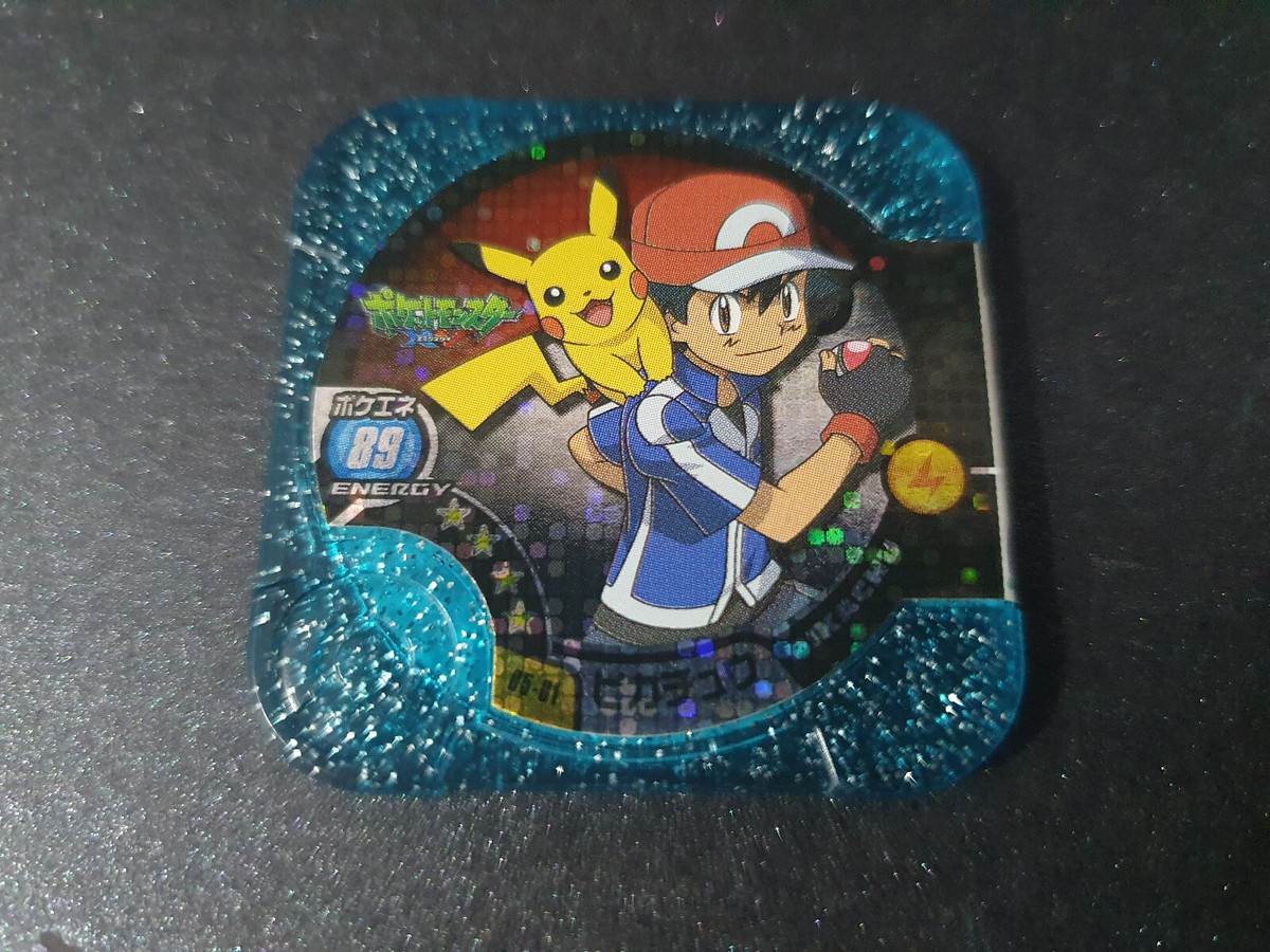 Ash Pikachu Pokemon XYZ Holo Glitter TRETTA Game Card Chip Japan