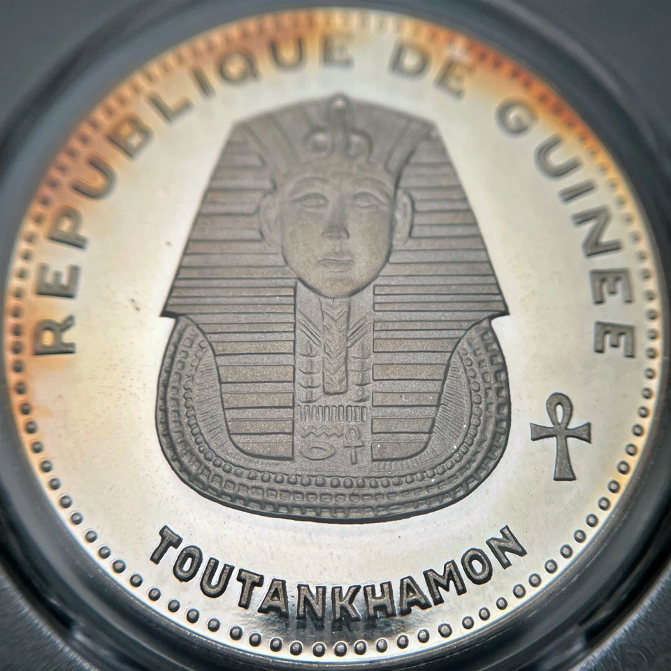 GUINEA. 1970, 500 Francs, Silver - PCGS PR67 - Tutankhamun RARE - Image 3 of 4