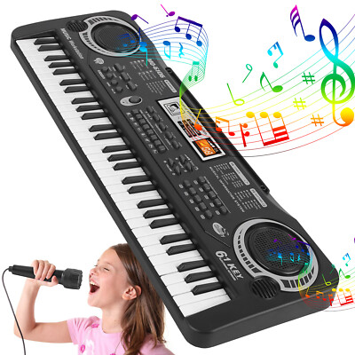 61 Key Digital Music Piano Keyboard Kids Portable Electronic Musical Instrument
