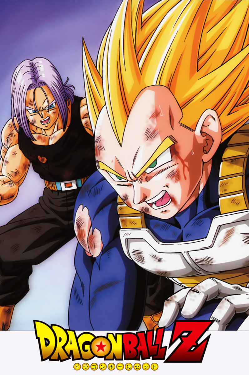 Dragon Ball Z Poster Goku Trunks and Vegeta 12in x 18in Free Shipping