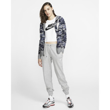 NWT Nike Women's Fleece Pants Sportswear Essential Jogger Pants Gray CI1196-010