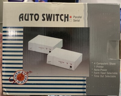 AUTO SWITCH TP-401 Parallel Auto Switch 4 Port Plus Printer 9V ASP-401 TP401 New