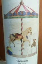 Huge Nursery Day Care, wall decal vinyl Poster Rocking Horse Parasol Theme 