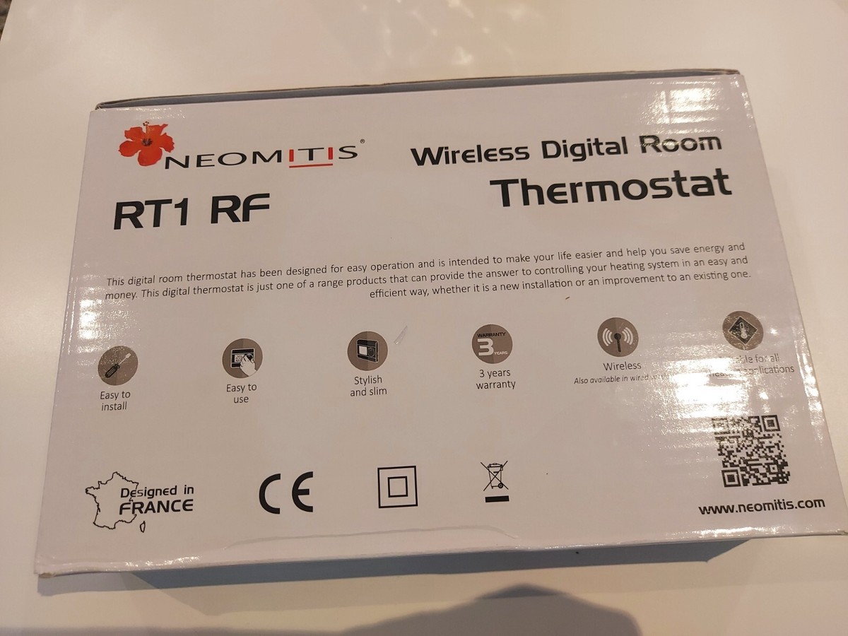 Neomitis RT1 RF Daily Programmable Room Thermostat Wireless Digital White  NEW | eBay