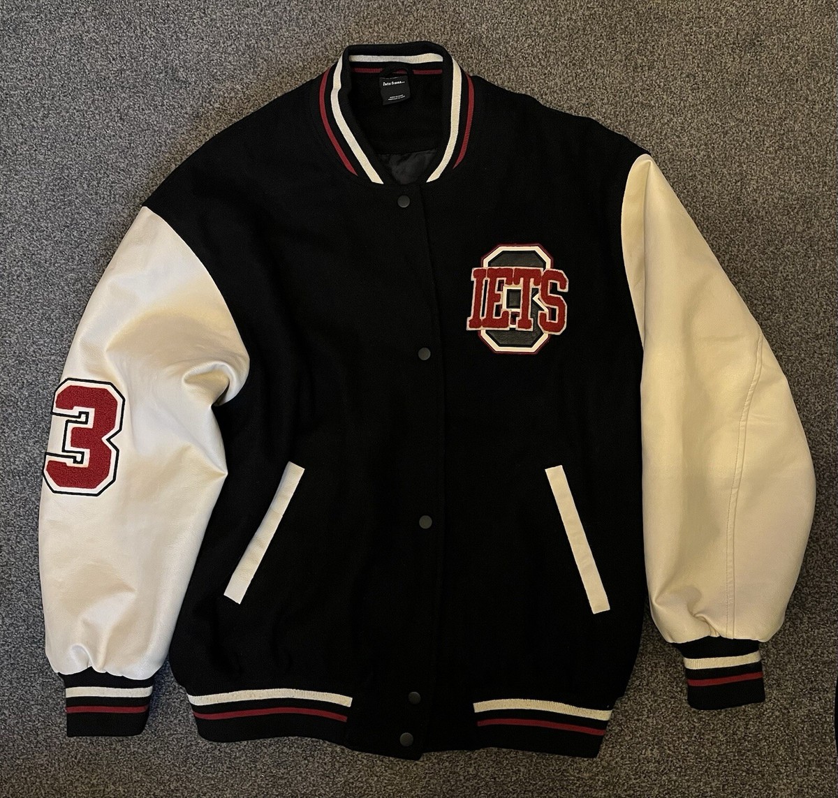 Urban Outfitters Iets Frans Black, Red Cream faux leather