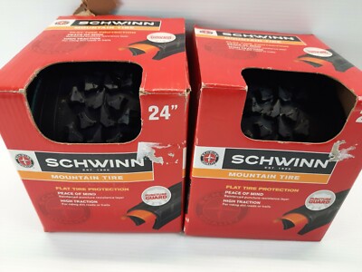 2 Open Box Schwinn 24'' Mountain Tire Flat Tire Protection with Puncture Guard