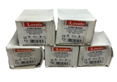 Lovato 8LM2TBL6244 8 LM2T BL6244 Push Button Lot of 5