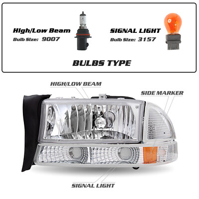 For 1997-2004 Dodge Dakota/1998-2003 Dodge Durango Headlights